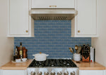 Indigo Blue 2x6 Beveled Brick Porcelain Mosaic Tile - TILE & MOSAIC DEPOT