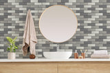 Silver Cloud Blend 2x6 Undulated Brick Porcelain Mosaic Tile - TILE & MOSAIC DEPOT