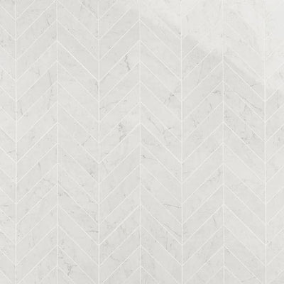 2x8 Carrara White ( LARGE ) Chevron Marble Mosaic Tile.