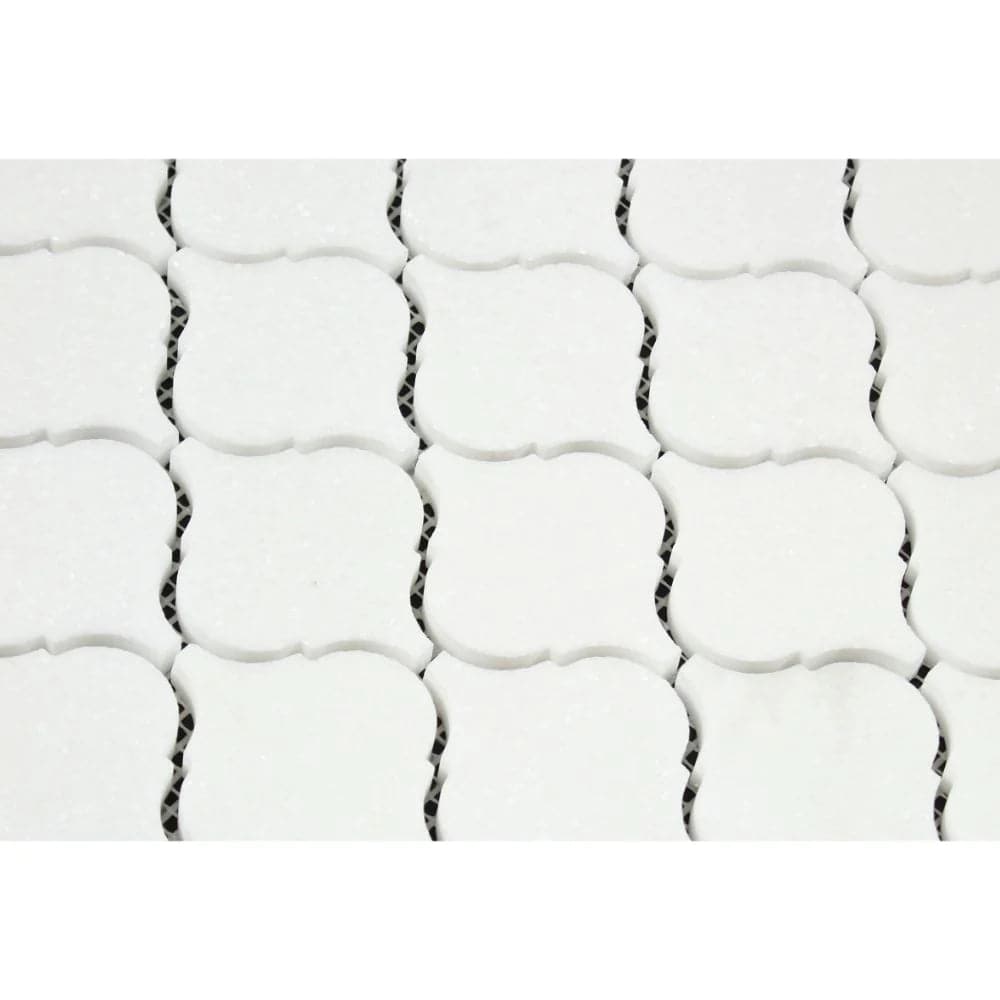 3x3 Thassos White Lantern ( Casablanca ) Mosaic Tile - TILE & MOSAIC DEPOT