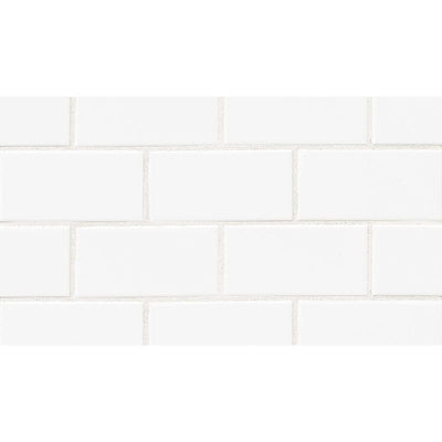 White 3x6 Matte Ceramic Wall Tile.