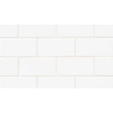White 3x6 Glossy Ceramic Wall Tile.