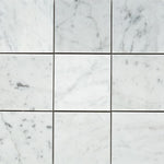 White Carrara Marble 4x4 Polished Tile - TILE AND MOSAIC DEPOT
