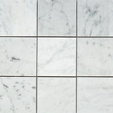 White Carrara Marble 4x4 Polished Tile - TILE AND MOSAIC DEPOT