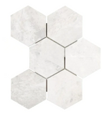 4x4 Bianco Congelato Dolomite Hexagon Mosaic - tilestate
