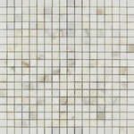 Calacatta Gold Marble 5/8x5/8 Polished Mosaic Tile - TILE & MOSAIC DEPOT