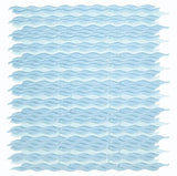 Water Sapphire 11.50 x 12.50 Glass Tile Mosaic.