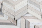 Chevron Design 8 x 12 Carrara White with Haisa Grey Marble Mosaic Tile.