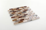 Princess Brick 10.75 x 11.75 Glass Mosaic Tile.