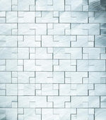 Mythos 3D Square 10.75 x 12 Brushed Aluminum Mosaic Tile.