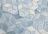 Kup Blue 11.5 x 11.75 Glass Mosaic Tile.
