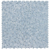 Kup Blue 11.5 x 11.75 Glass Mosaic Tile.