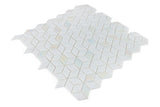 Kup White 11.5 x 11.75 Glass Mosaic Tile.