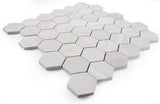 Hexagon Grey 2 x 2 12 x 12 Honed Mosaic Tile.