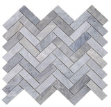 Herringbone Grey 11 x 12.5 Mosaic Tile.