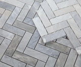 Herringbone Grey 11 x 12.5 Mosaic Tile.