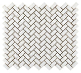 Tango White 11.25 x 12.75 Handmade Porcelain Mosaic Tile.