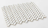 Tango White 11.25 x 12.75 Handmade Porcelain Mosaic Tile.