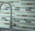 Bali Subway Shimmer Grey 11.75 x 11.75 Glass Subway Tile.