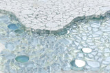 Shimmer Blue 11 x 11.5 Glass Mosaic Tile.