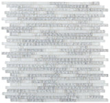Duchess White 11.75 x 12 Glass Mosaic Tile.