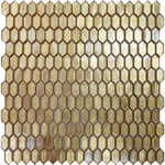 Picket Gold Glass Mosaic Tile - TILE & MOSAIC DEPOT
