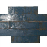 Grunge Collection 3x12 Blue Ceramic Wall Tile - TILE & MOSAIC DEPOT