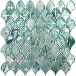 EMERALD SCALE Glass Mosaic Tile - TILE & MOSAIC DEPOT