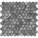 Bardiglio Scuro Marble 1x1 Hexagon Polished Mosaic Tile - TILE AND MOSAIC DEPOT
