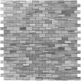Bardiglio Scuro Marble 1x2 Polished Mosaic Tile - TILE AND MOSAIC DEPOT
