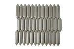 CC Mosaics +TENDER GRAY 3D PICKET 1X4 MOSAIC.