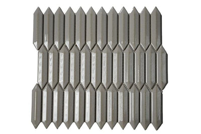 CC Mosaics +TAUPE 3D PICKET 1X4 MOSAIC.