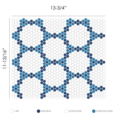 Costal Bourges Geometro Glass Mosaic Collection.