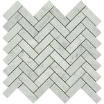 White Carrara Marble 1x3 Herringbone Honed Mosaic Tile - TILE AND MOSAIC DEPOT