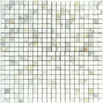 Calacatta Gold Marble 1x1 Polished Mosaic Tile - TILE AND MOSAIC DEPOT