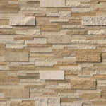 Ivory & Noce Travertine Multi Blend 6x24 Stacked Stone Ledger Panel - TILE AND MOSAIC DEPOT