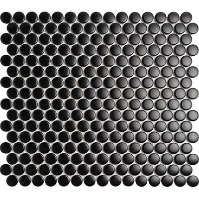 DARKSTAR MATTE PENNY ROUND MOSAIC TILE - TILE & MOSAIC DEPOT