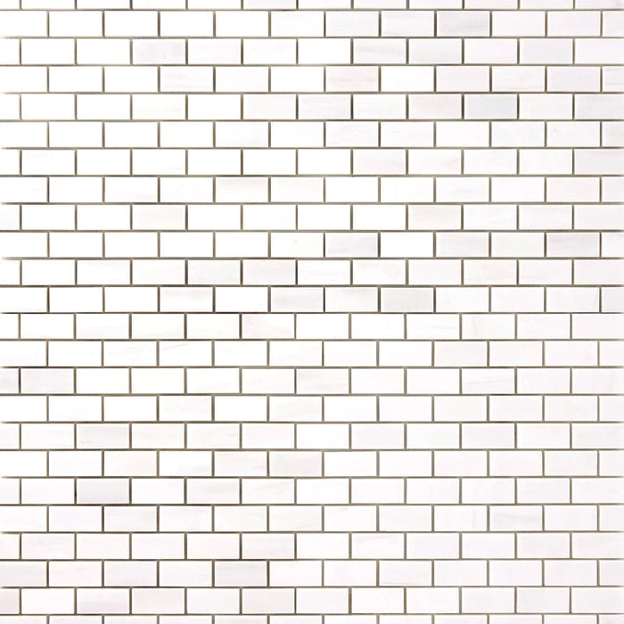 Bianco Dolomite Marble Mini Brick Honed Mosaic Tile - TILE & MOSAIC DEPOT