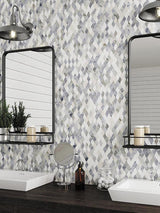 EMILIA Parma Calacatta Bluette, Thassos White Mosaic Tile - TILE & MOSAIC DEPOT