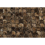 Emperador Dark Spanish Marble Penny Round Polished Mosaic Tile - TILE AND MOSAIC DEPOT
