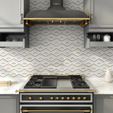 Calacatta Gold Thassos Marble Brass Polished Mosaic Tile - TILE & MOSAIC DEPOT