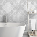 Dolomite Ice Grey Marble Special Design Polished Mosaic Tile - TILE & MOSAIC DEPOT