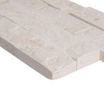 White Pearl Limestone 6x18 Stacked Stone Ledger Corner - TILE AND MOSAIC DEPOT