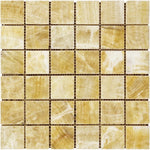Honey Onyx 2x2 Polished Mosaic Tile - TILE AND MOSAIC DEPOT