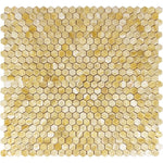 Honey Onyx 1x1 Hexagon Polished Mosaic Tile - TILE AND MOSAIC DEPOT