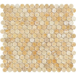 Honey Onyx Penny Round Polished Mosaic Tile - TILE AND MOSAIC DEPOT