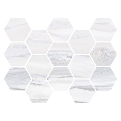 Imperial Iceland Hexagon Porcelain Mosaic Tile - TILE & MOSAIC DEPOT