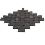 Imperial Onyx Black Porcelain Mosaic Tile - TILE & MOSAIC DEPOT