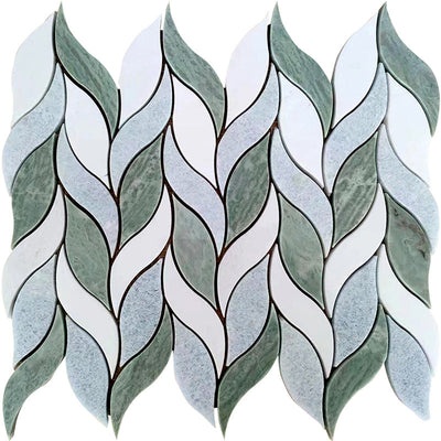 GALWAY Mint Green, Blue Celeste Mosaic Tile - TILE & MOSAIC DEPOT