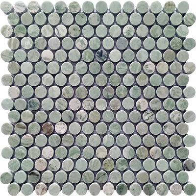 WATERFORD Mint Green Marble Mosaic Tile - TILE & MOSAIC DEPOT